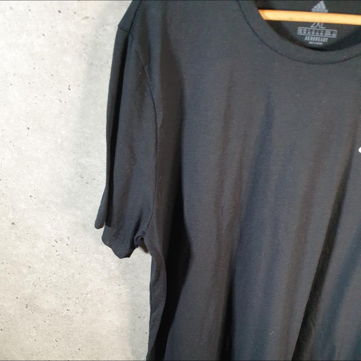 Vintage Adidas Primegreen Aeroready T Shirt Men’s 2XL Black Three Stripes Athletic Logo