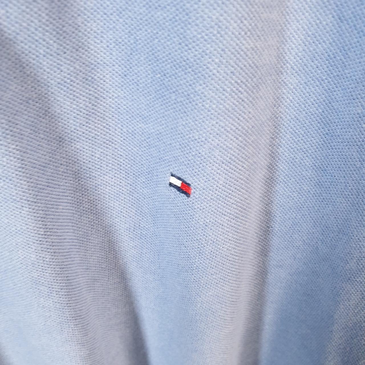 Vintage Tommy Hilfiger Polo Shirt Men’s Large Blue Custom Fit Embroidered Logo