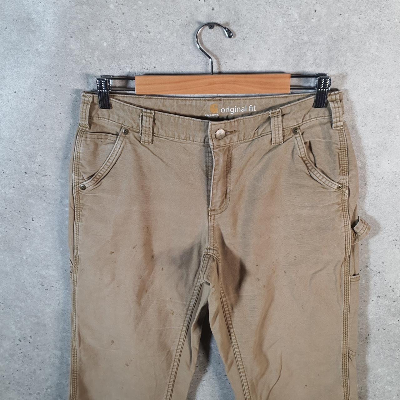 Vintage Carhartt Carpenter Trousers Womens W30 L30 Brown Original Fit Workwear