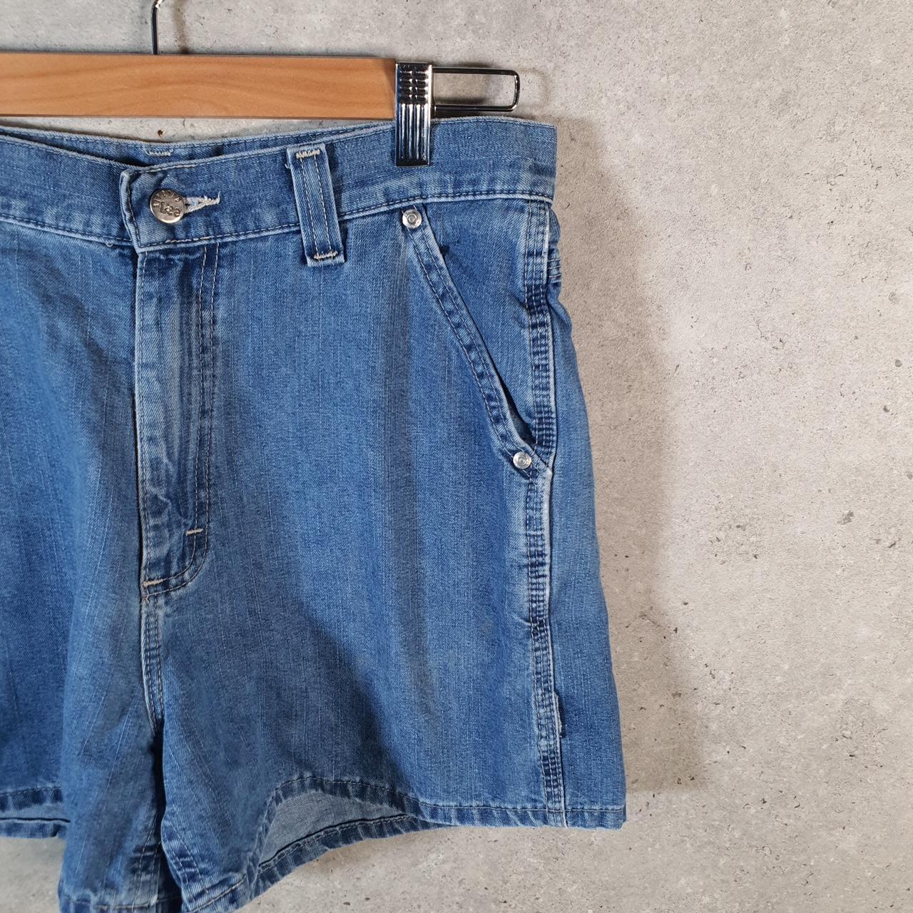 Vintage Lee Baggy Shorts Jorts Cargo Womens W30 Blue Denim Relaxed Cargo