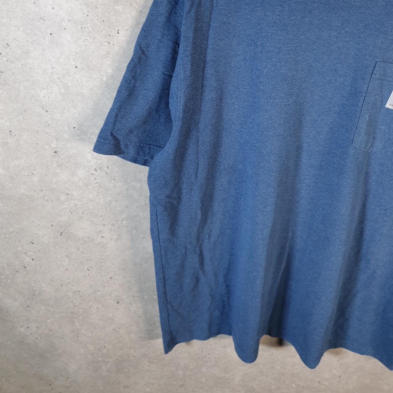 Vintage Carhartt Pocket T Shirt Men’s Large Blue Workwear Chore Utility Loose Fit