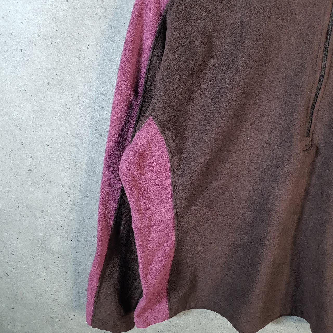 Vintage Nike ACG Fleece 1/4 Zip Sweatshirt Womens XL Brown Fluffy Teddy Logo Swoosh