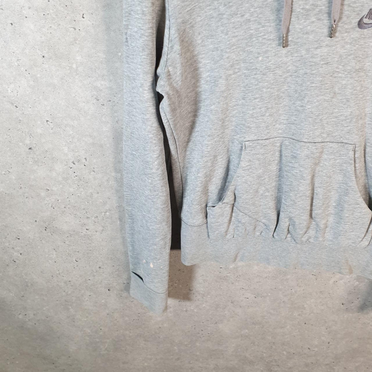 Vintage Nike 90s Club Hoodie Womens Small Grey Swoosh Y2K Pullover