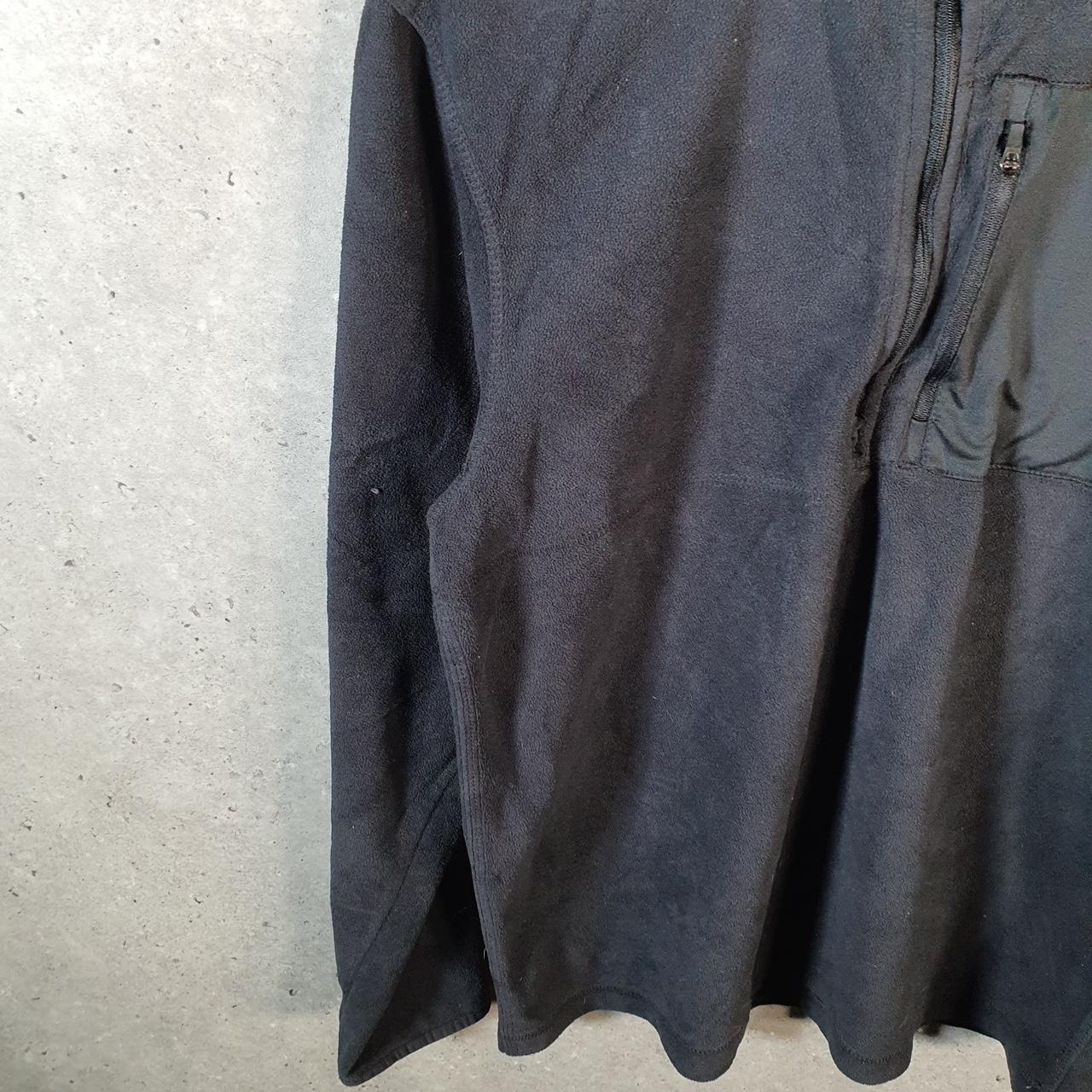 Vintage Timberland 1/4 Zip Fleece Sweatshirt Mens Medium Black Spellout Logo Winter