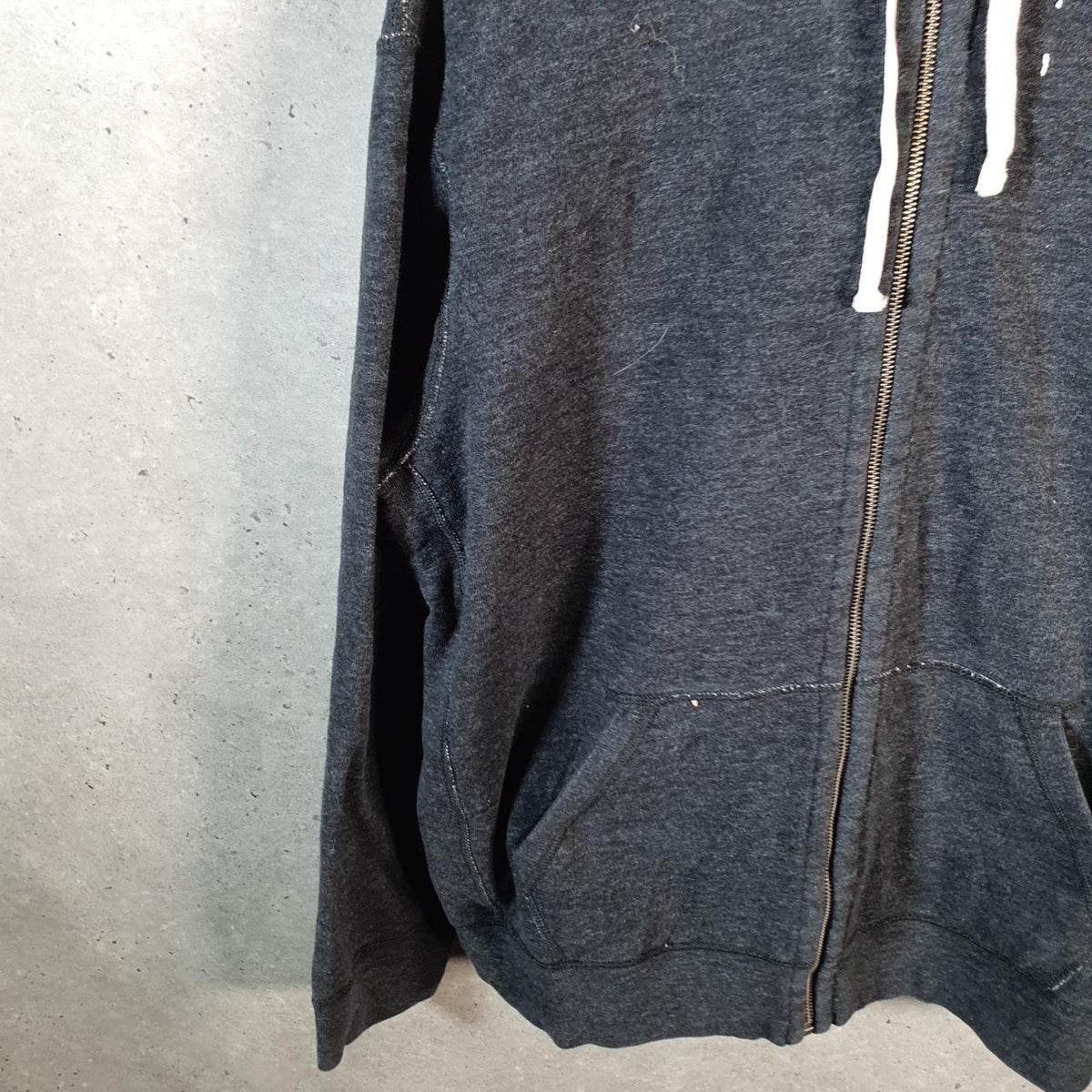 Vintage Ralph Lauren Polo Heavyweight Hoodie Men’s XL Grey Cotton Full Zip Pony