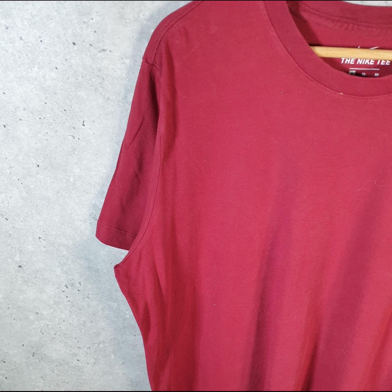 Vintage Nike Dri Fit T Shirt Men’s XL Burgundy Red Logo Printed Swoosh Athletic