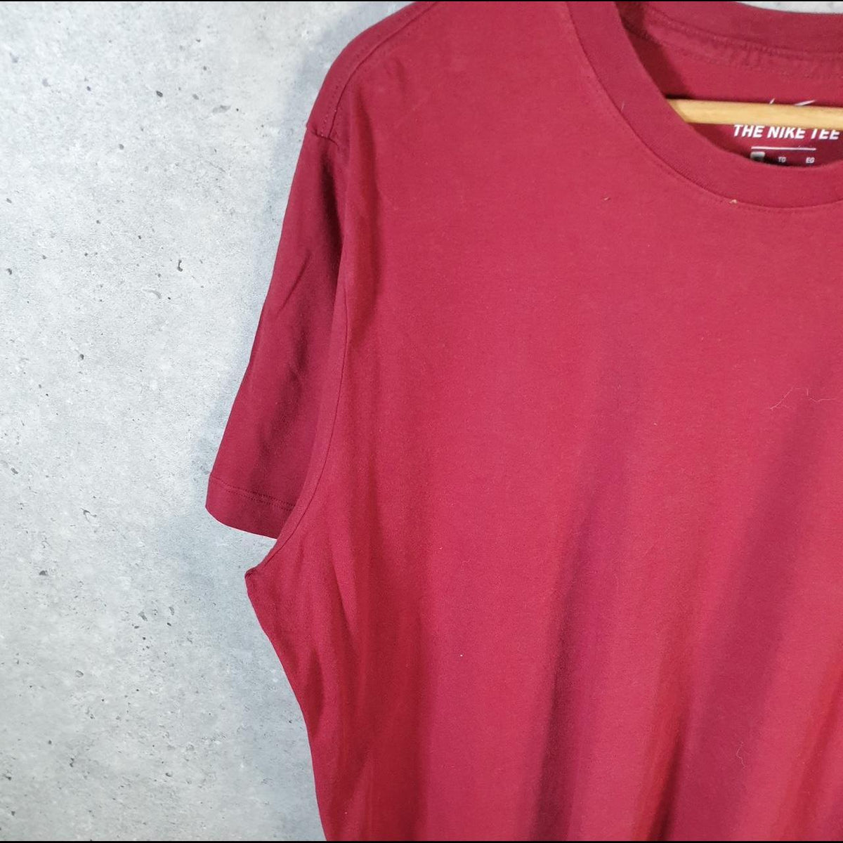 Vintage Nike Dri Fit T Shirt Men’s XL Burgundy Red Logo Printed Swoosh Athletic