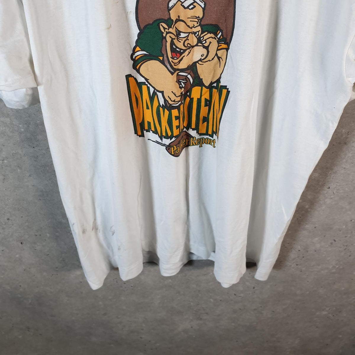 Vintage Best Fruit of the Loom Packerstein USA Single Stitch T Shirt Men’s XL White 3