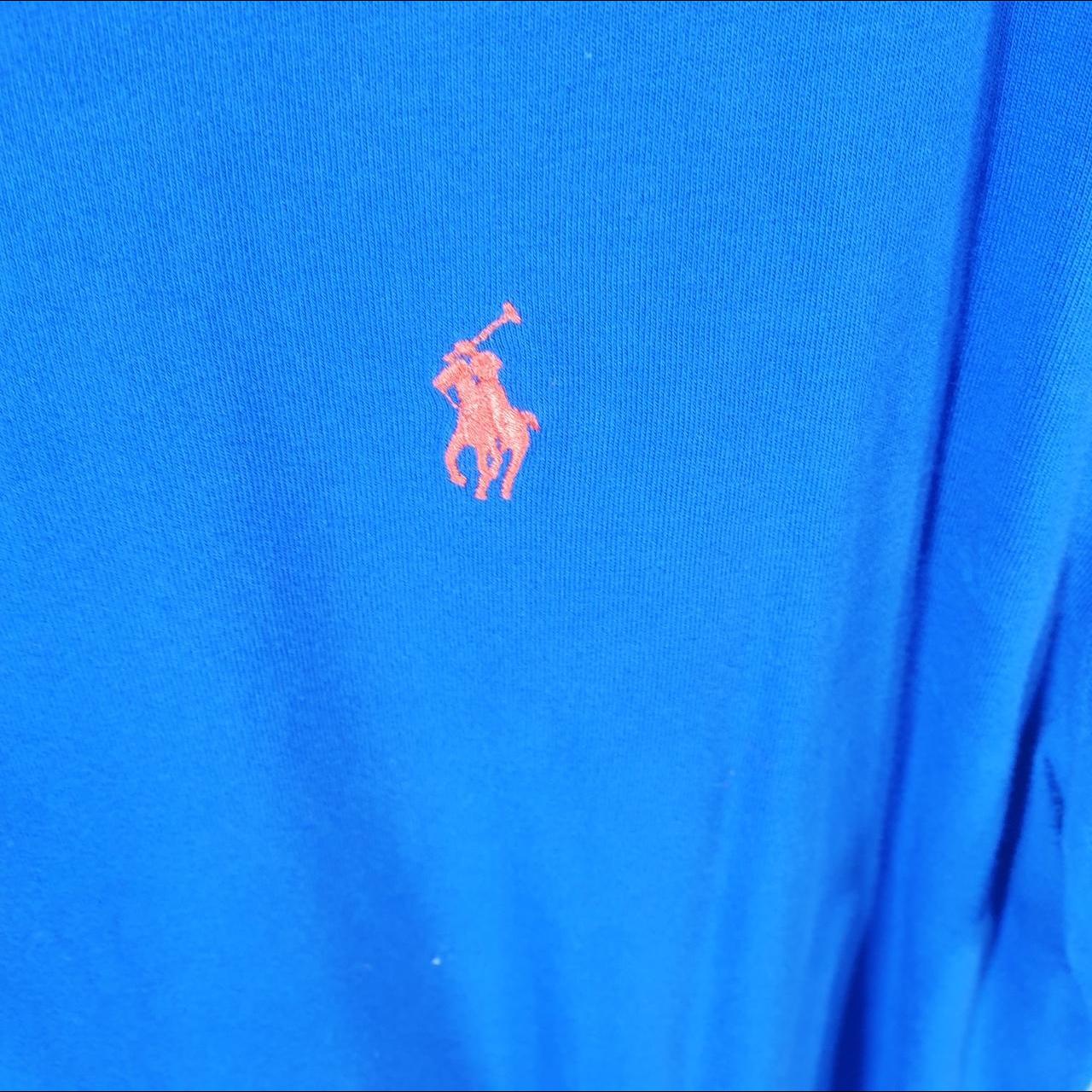 Vintage Ralph Lauren Polo T Shirt Men’s Medium Blue Embroidered Classic Fit Pony C9045