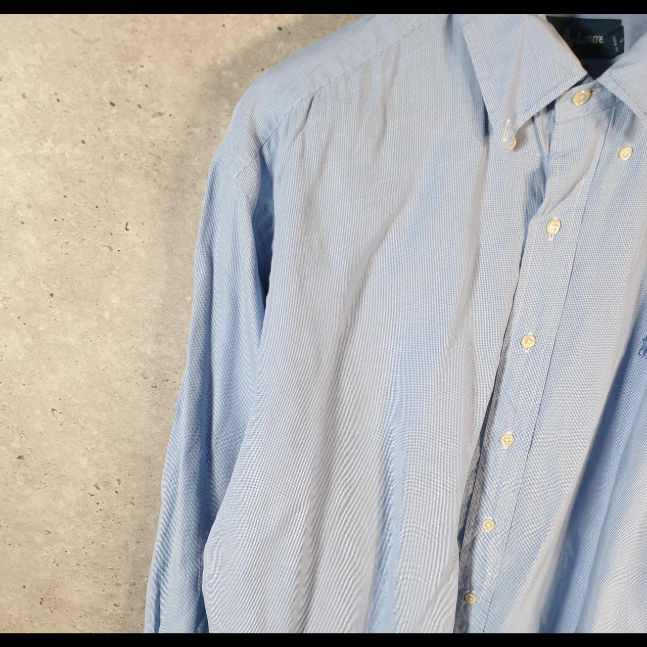 Vintage Ralph Lauren Button Down Shirt Men’s XL Blue Checkered Yarmouth Cotton Pony