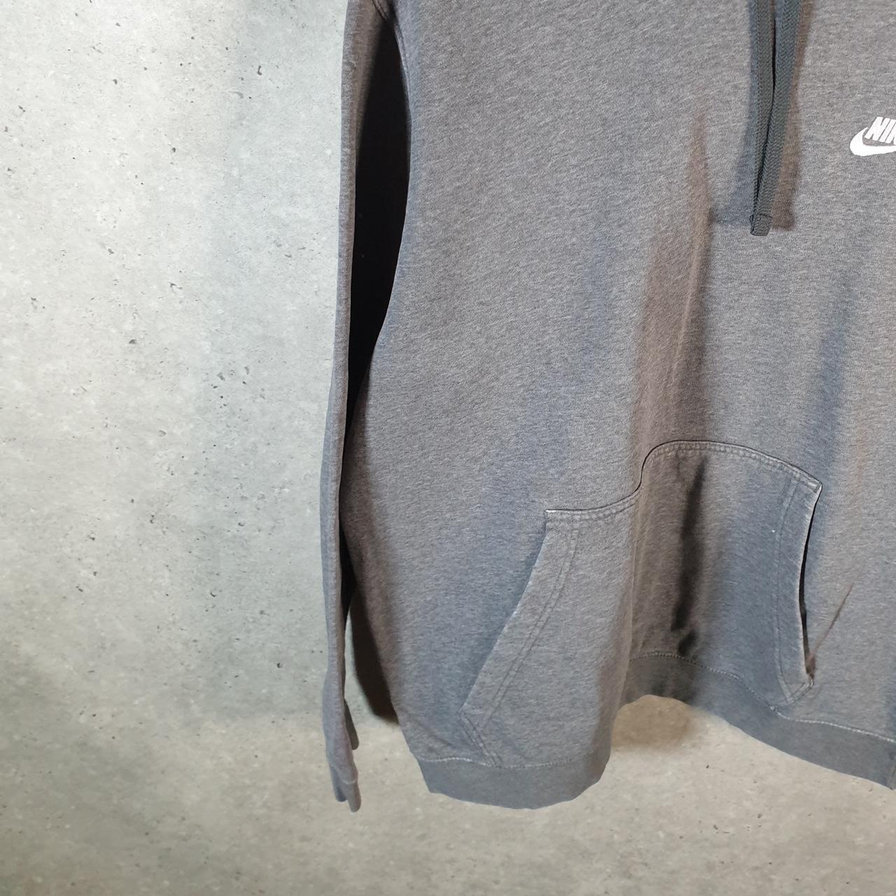 Vintage Nike Club Embroidered Hoodie Men’s XL Grey Swoosh Y2K Pullover