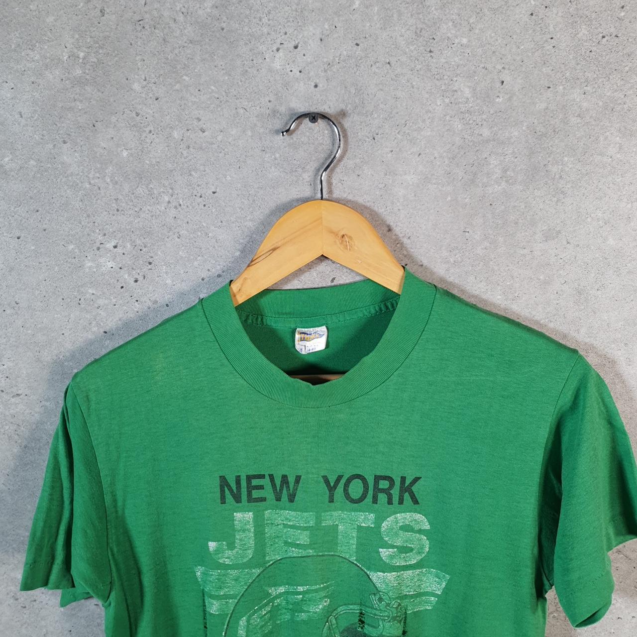 Vintage Trench New York Jets NFL 90s USA Single Stitch T Shirt Men’s Medium Green