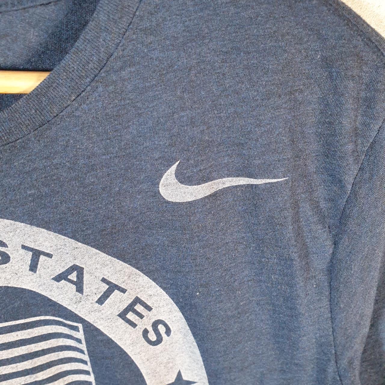 Vintage Nike Dri Fit USA Olympics T Shirt Men’s Medium Blue Swoosh Logo Athletic