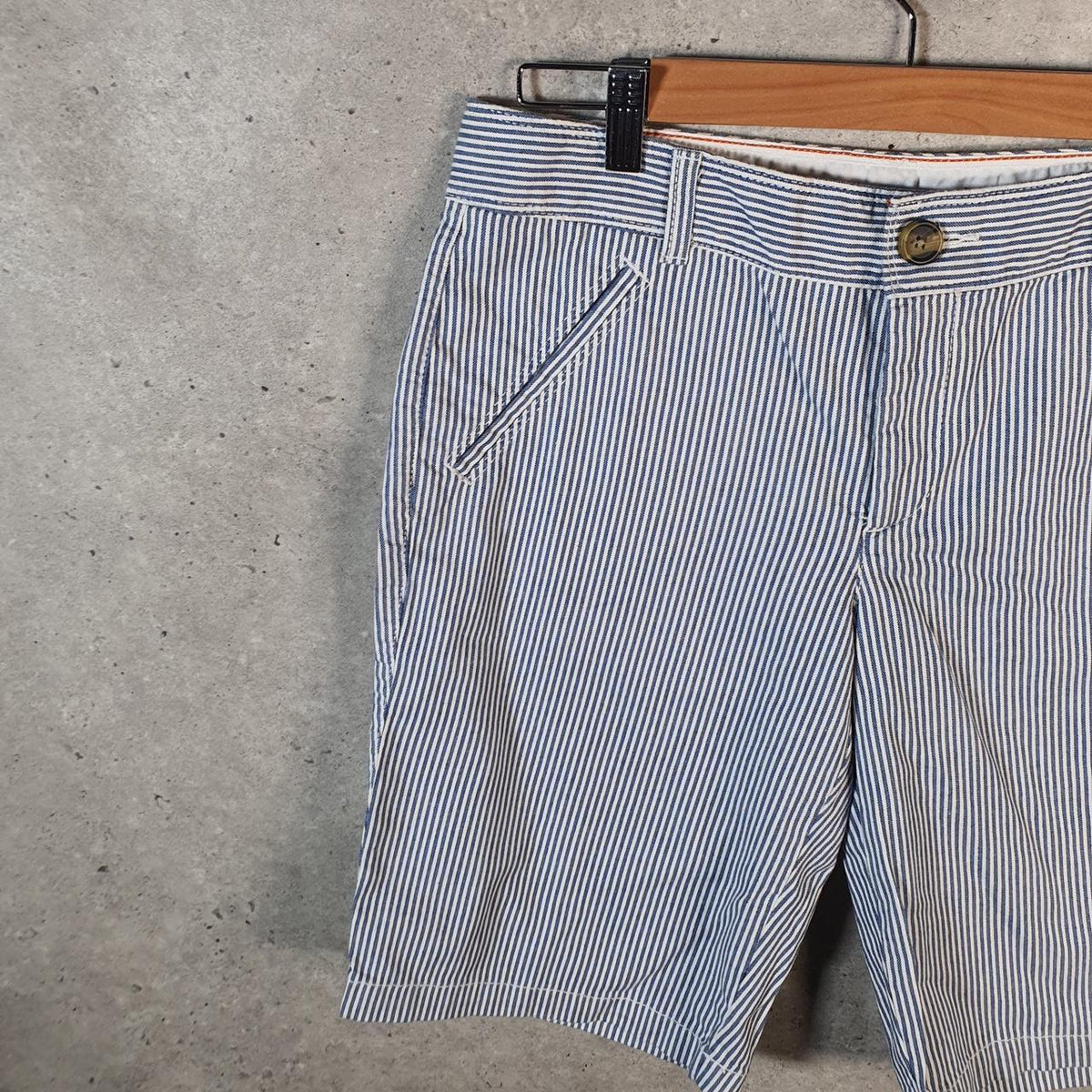 Vintage Dockers Chino Shorts Jorts Cargo Womens W32 Blue Baggy Cotton