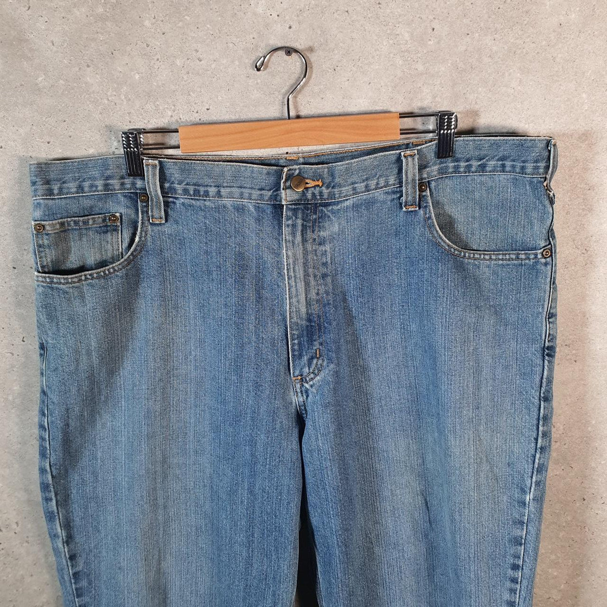 Vintage Carhartt Workwear Carpenter Jeans Mens W40 L32 Blue Denim Traditional Fit USA