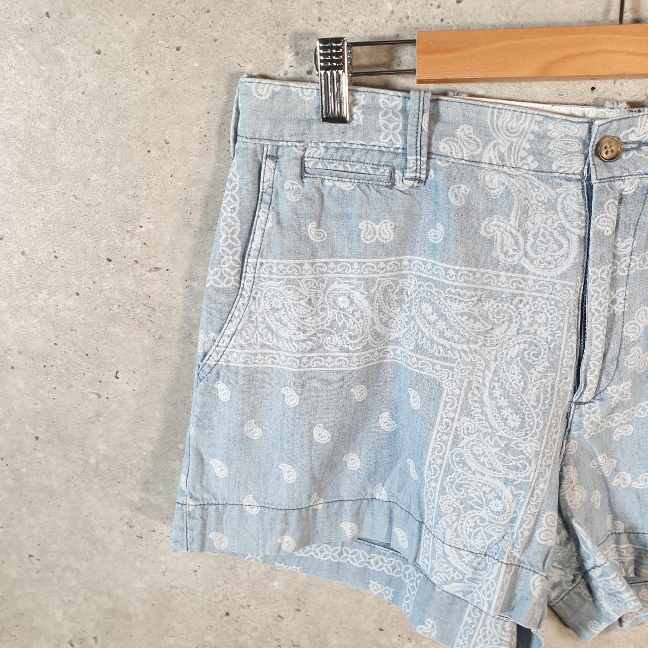 Vintage Ralph Lauren Polo Shorts Jorts Chino Cargo Womens W32 Blue Baggy Cotton