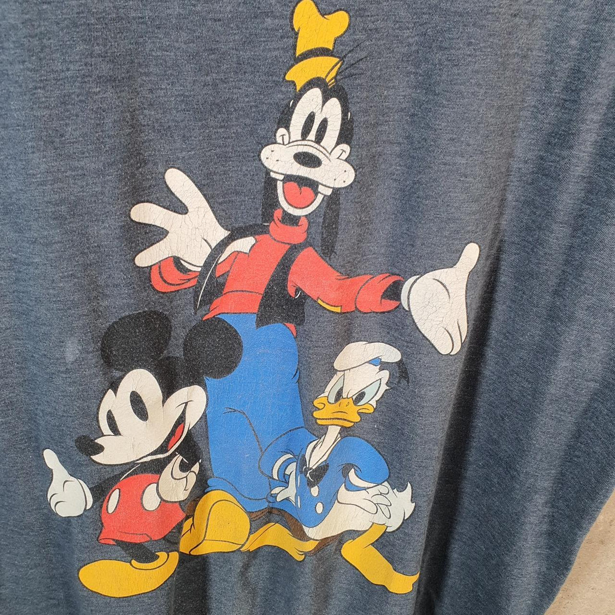Vintage Disney Land Mickey Mouse T Shirt Shirt Men’s  Large Blue Graphic Cartoon C9804