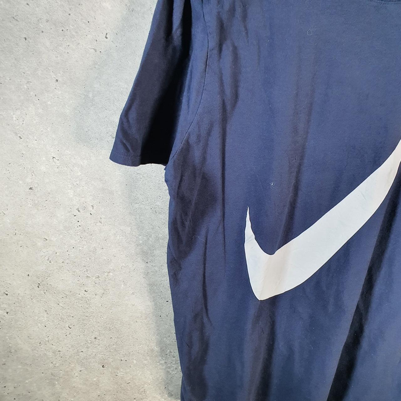 Vintage Nike T Shirt Men’s Large Navy Blue Logo Swoosh Athletic