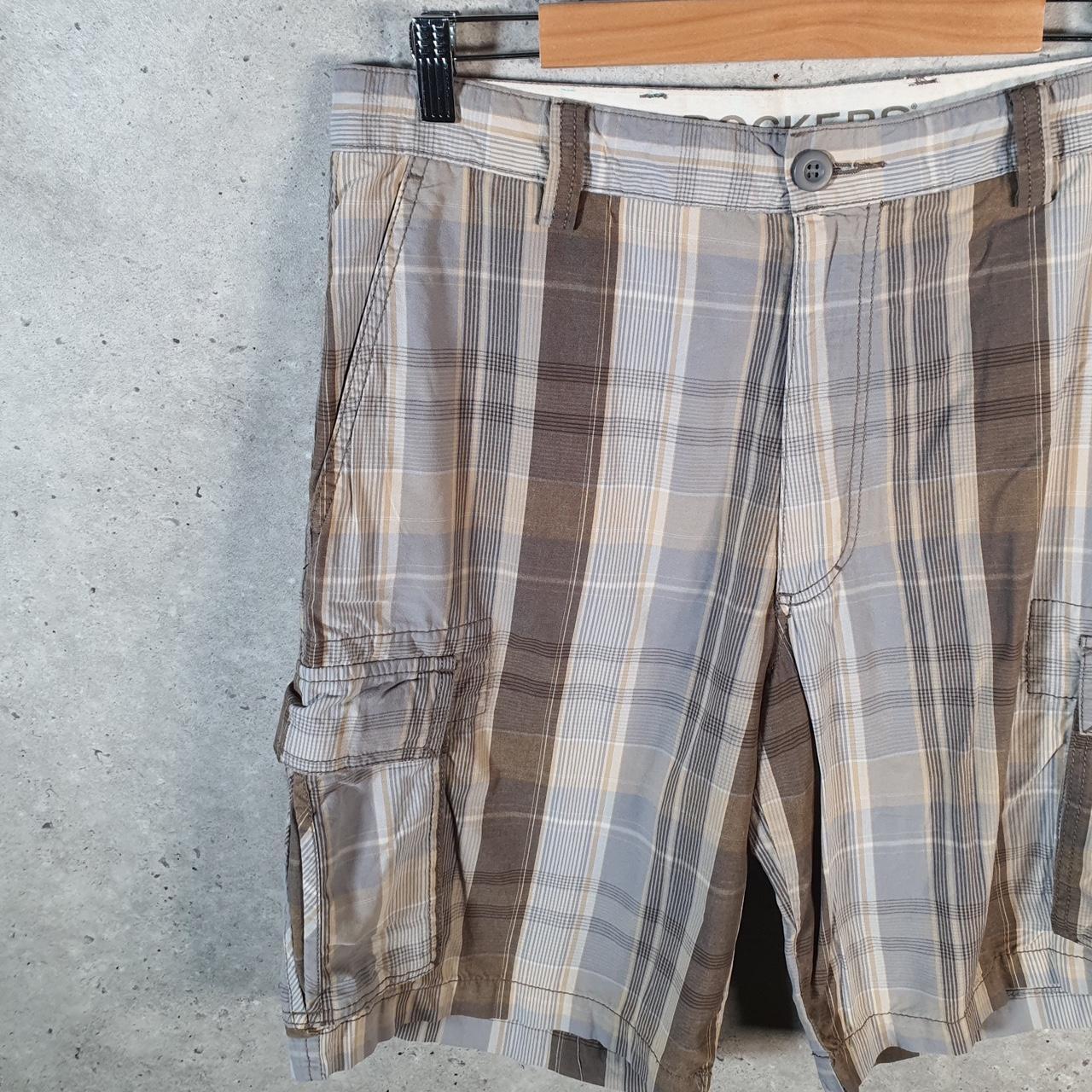 Vintage Dockers Chino Shorts Jorts Cargo Men’s W34 Checkered Baggy Cotton