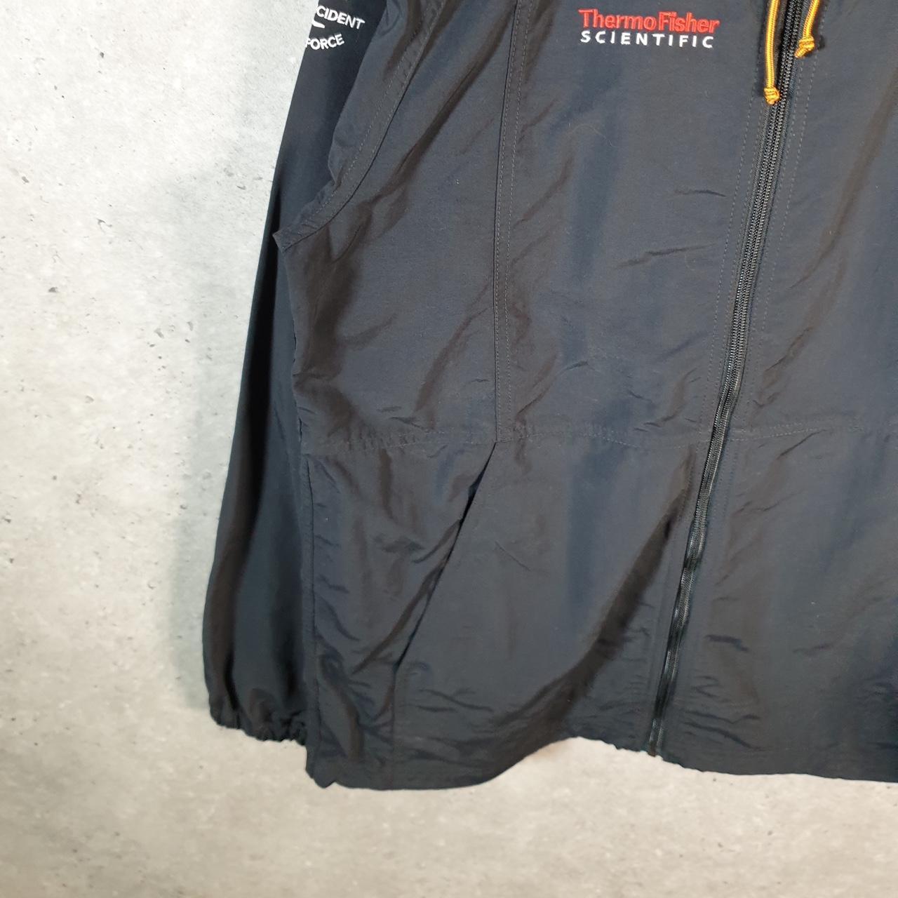 Vintage L.L. Bean Aztec Outdoors Nylon Jacket Mens M Black Full Zip Waterproof