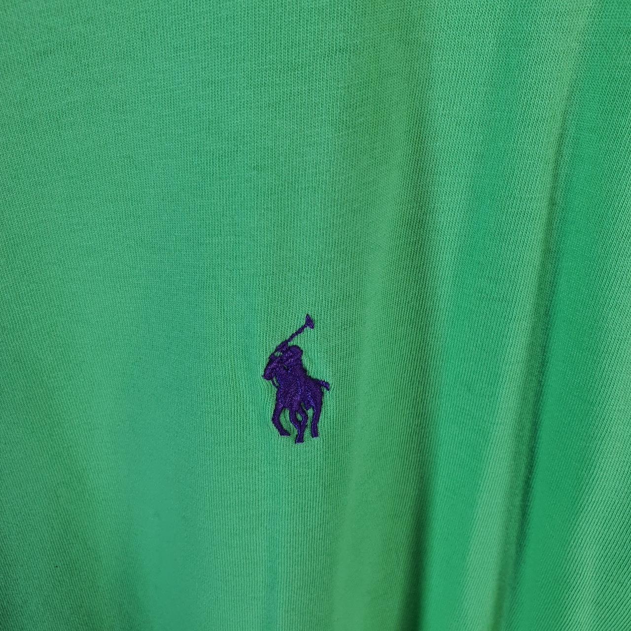 Vintage Ralph Lauren Polo Sport T Shirt Men’s Medium Green Custom Fit Embroidered Pony C8657