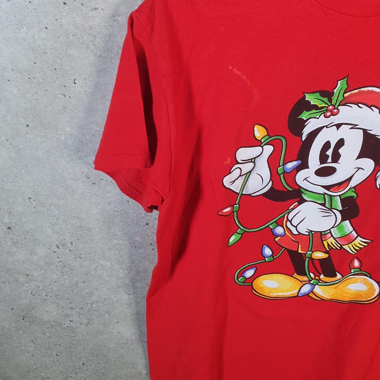 Vintage Disney Land Mickey Mouse T Shirt Men’s Medium Red Logo Graphic Cartoon