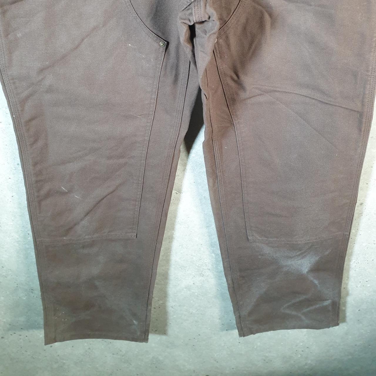 Vintage Carhartt Double Knee Carpenter Trousers Mens W38 L34 Brown Loose Fit USA