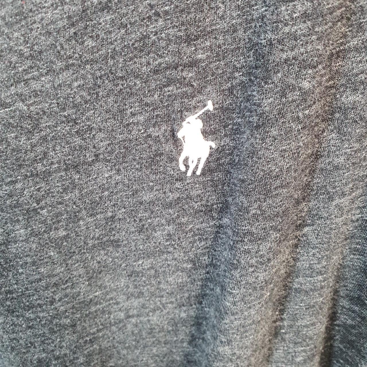 Vintage Ralph Lauren Polo Sport T Shirt Men’s Large Grey Custom Fit Embroidered Pony C8667