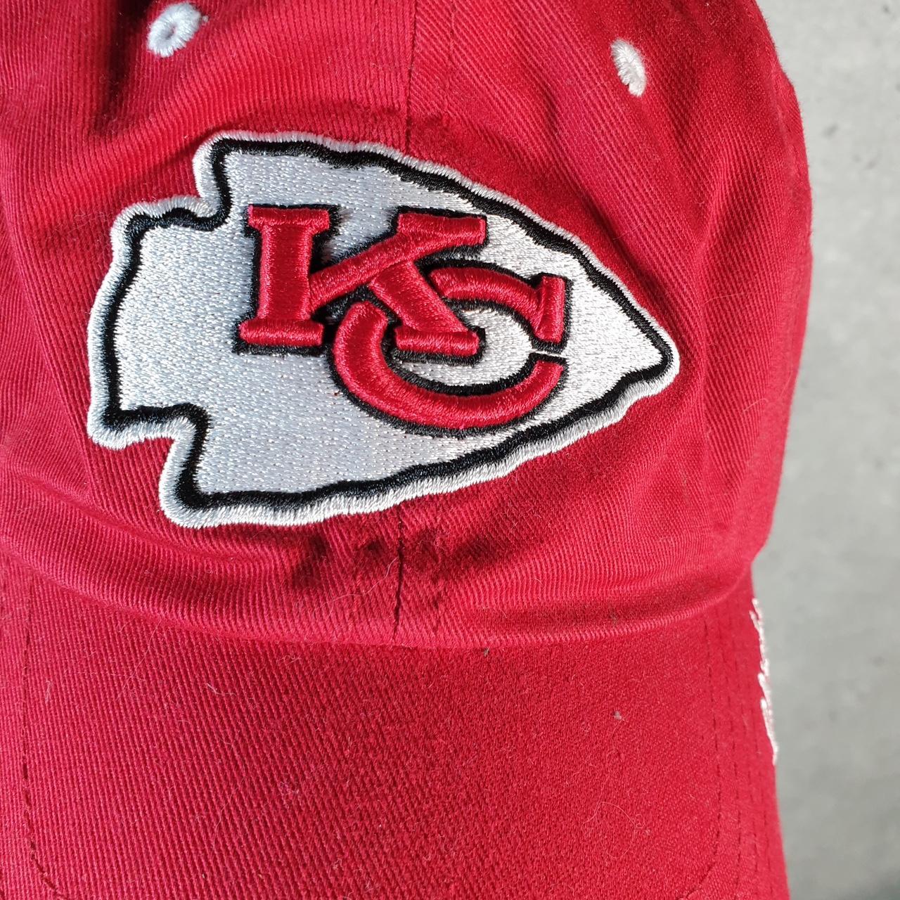 Vintage NFL Kansas City Chiefs Adjustable Cap Womens USA Spellout Athletic C8521