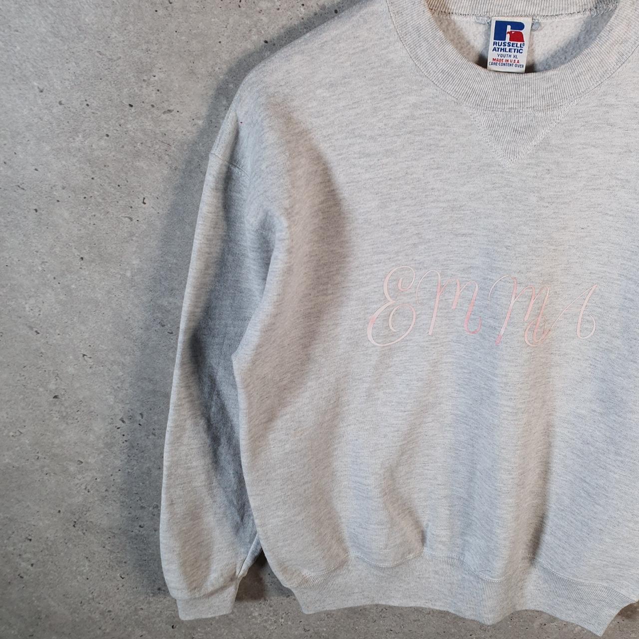 Vintage Russell Athletic Baggy USA Sweatshirt Youth XL Grey Pullover