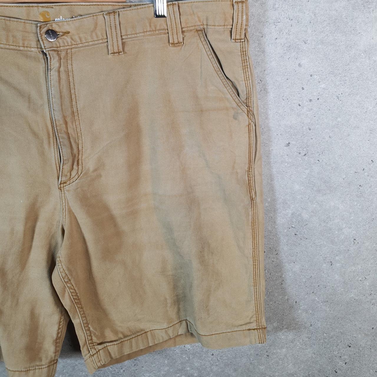 Vintage Carhartt Baggy Carpenter Shorts Jorts Cargo Men’s W46 Brown Relaxed Fit Workwear Big Fish Vintage