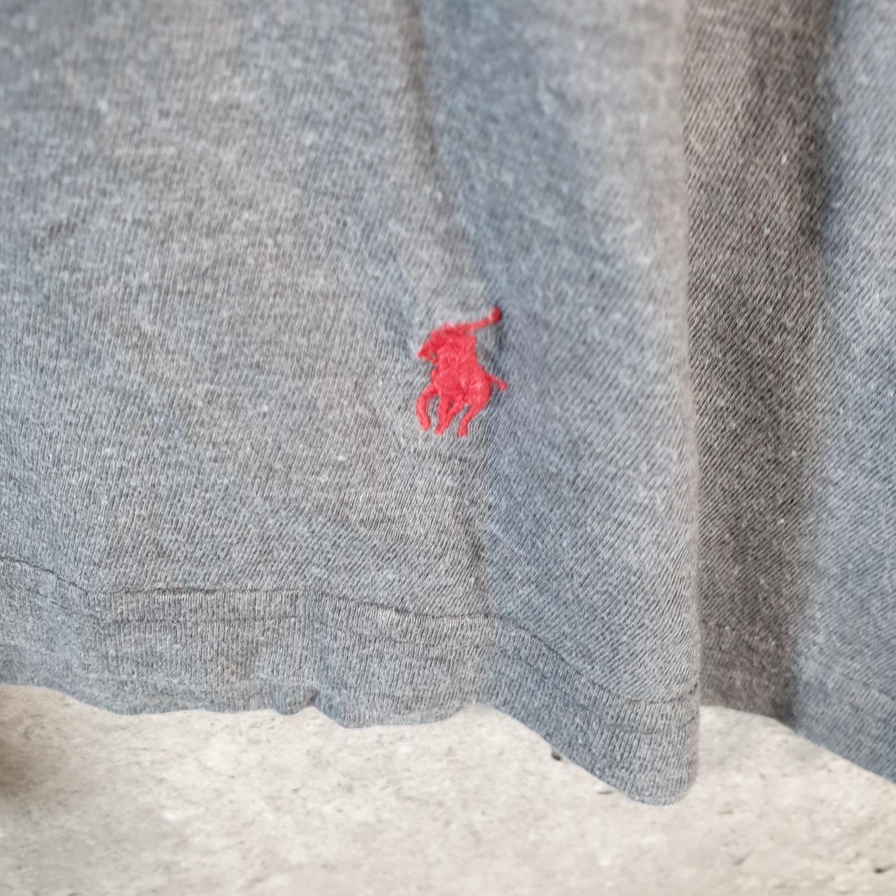 Vintage Ralph Lauren Polo T Shirt Men’s Large Grey Embroidered Classic Fit Pony C8624