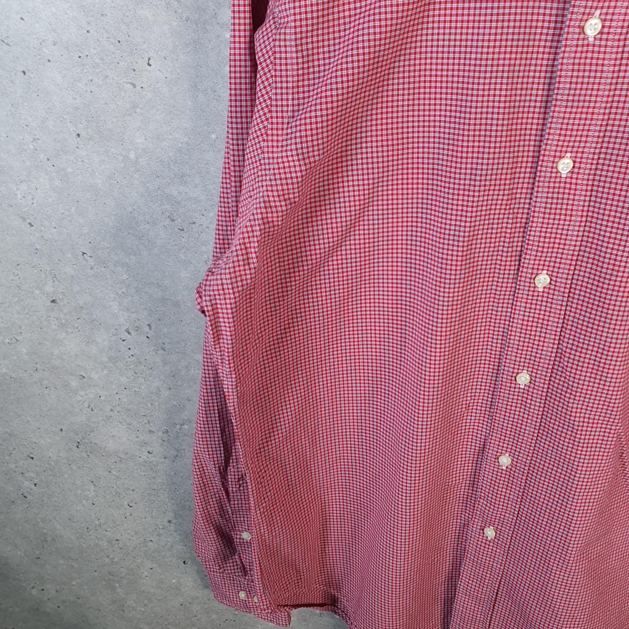 Vintage Ralph Lauren Button Down Shirt Men’s Large Checkered Red Classic Fit Cotton Pony