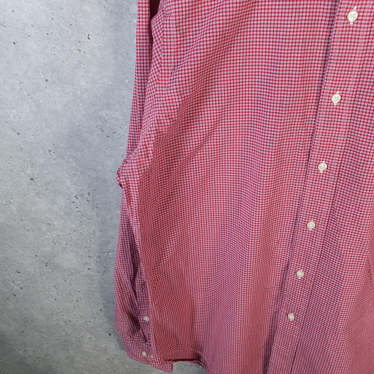 Vintage Ralph Lauren Button Down Shirt Men’s Large Checkered Red Classic Fit Cotton Pony