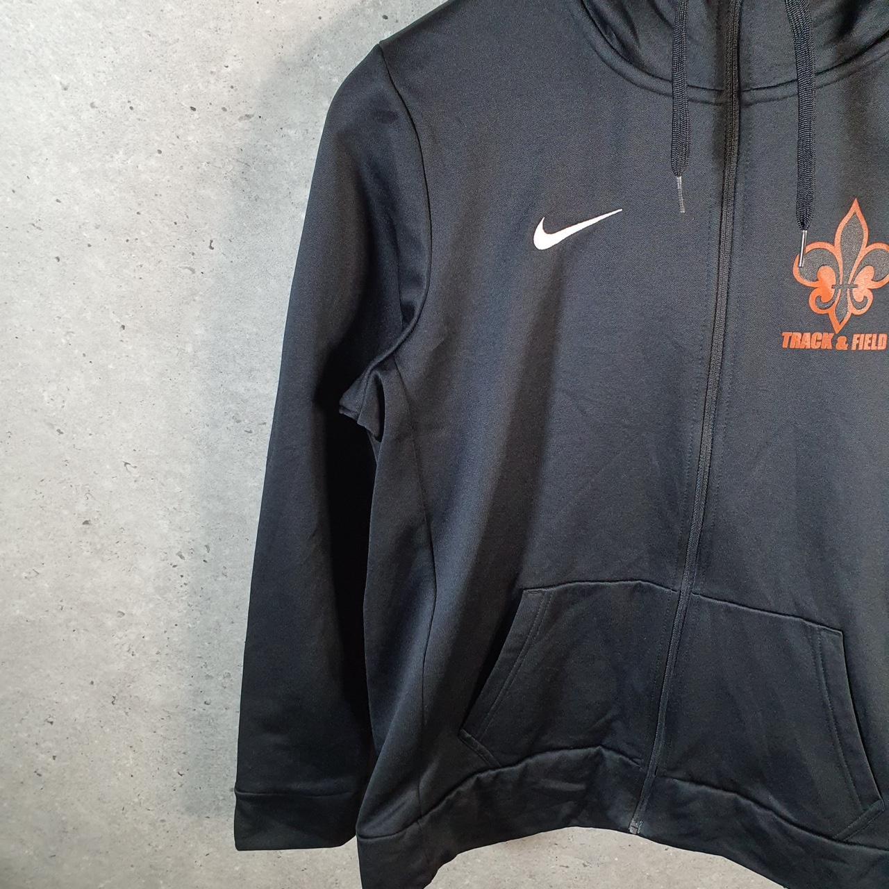 Vintage Nike Dri Fit USA Hoodie Men’s Medium Black Swoosh Y2K Full Zip