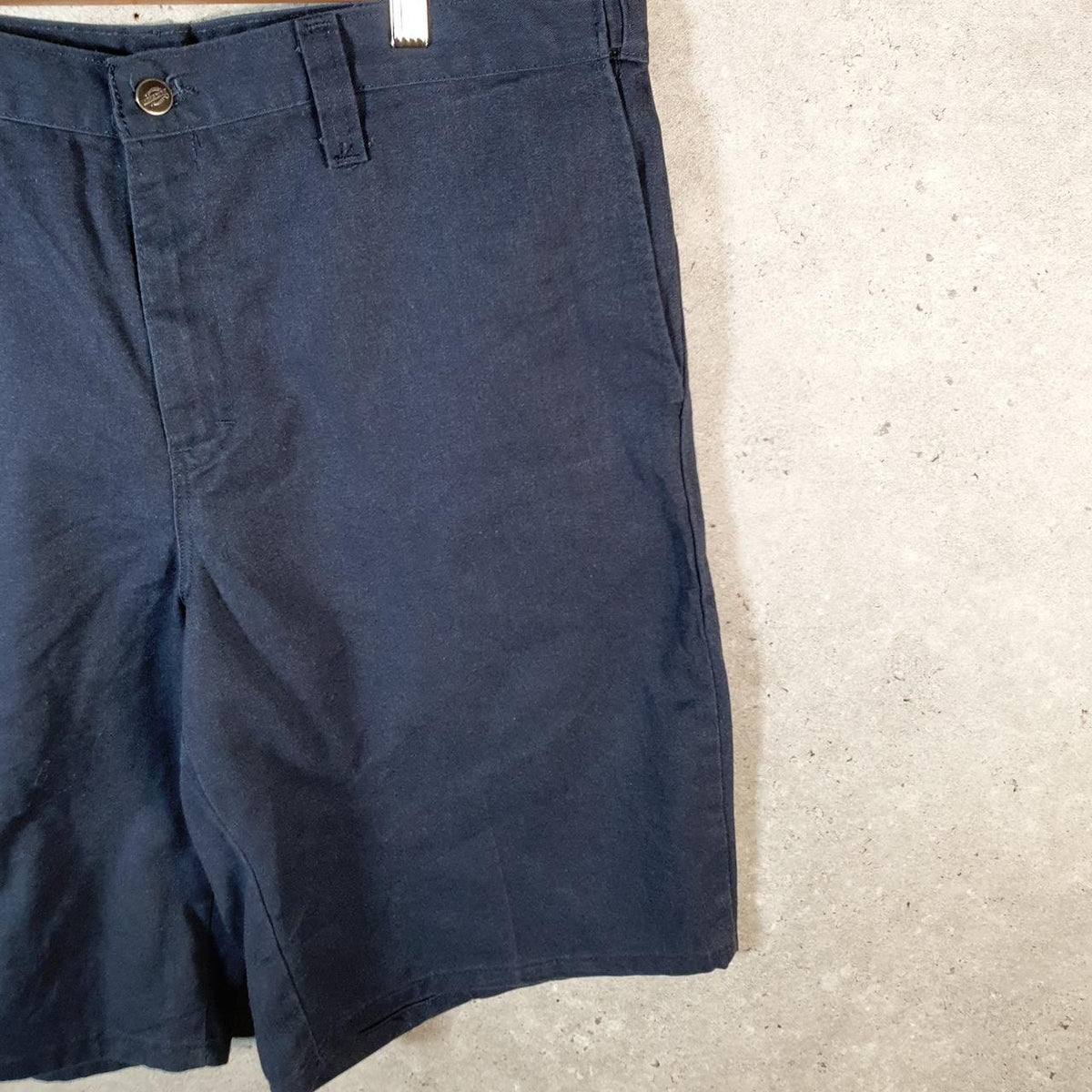 Vintage Dickies Carpenter Shorts Jorts Cargo Men’s W36 Navy Blue Regular Fit Baggy Workwear Big Fish Vintage