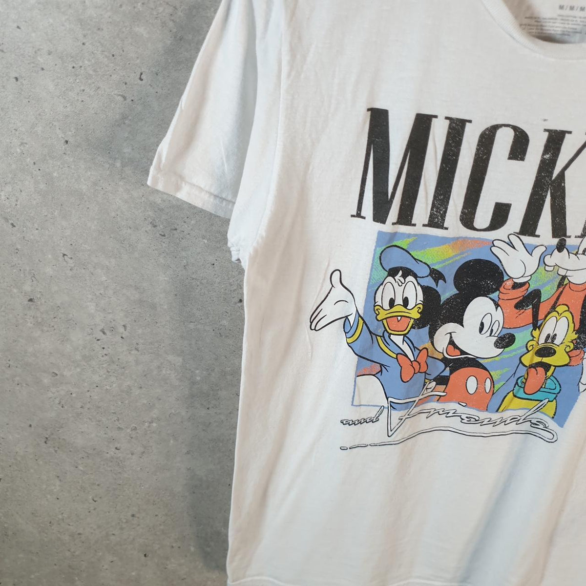 Vintage Disney Land Mickey Mouse T Shirt Men’s Medium White Cartoon