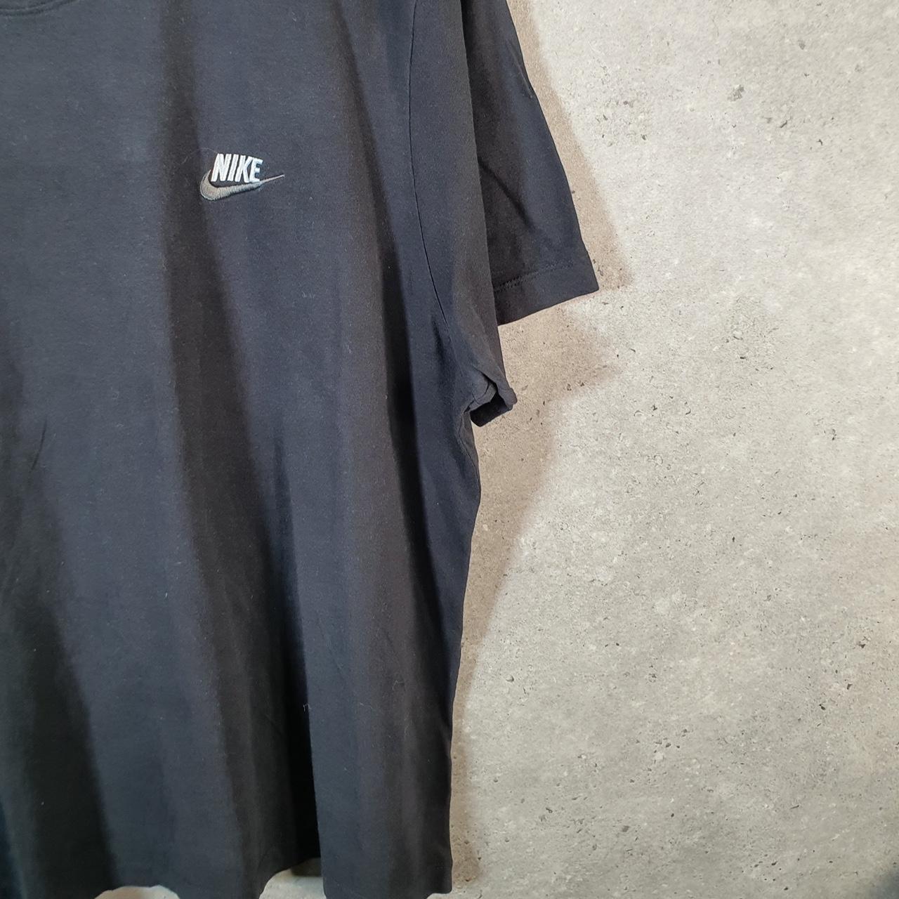 Vintage Nike Club T Shirt Men’s XL Black Embroidered Swoosh Logo Athletic Big Fish Vintage