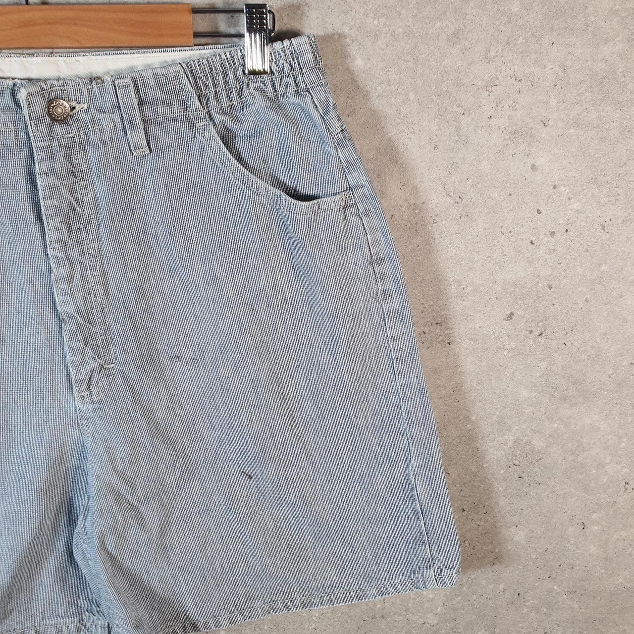 Vintage Lee Mid Rise Baggy Shorts Jorts Cargo Womens W32 Blue Relaxed Denim A4527