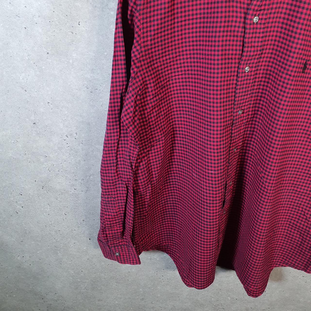 Vintage Ralph Lauren Button Down Shirt Men’s Medium Checkered Classic Fit Pony Cotton