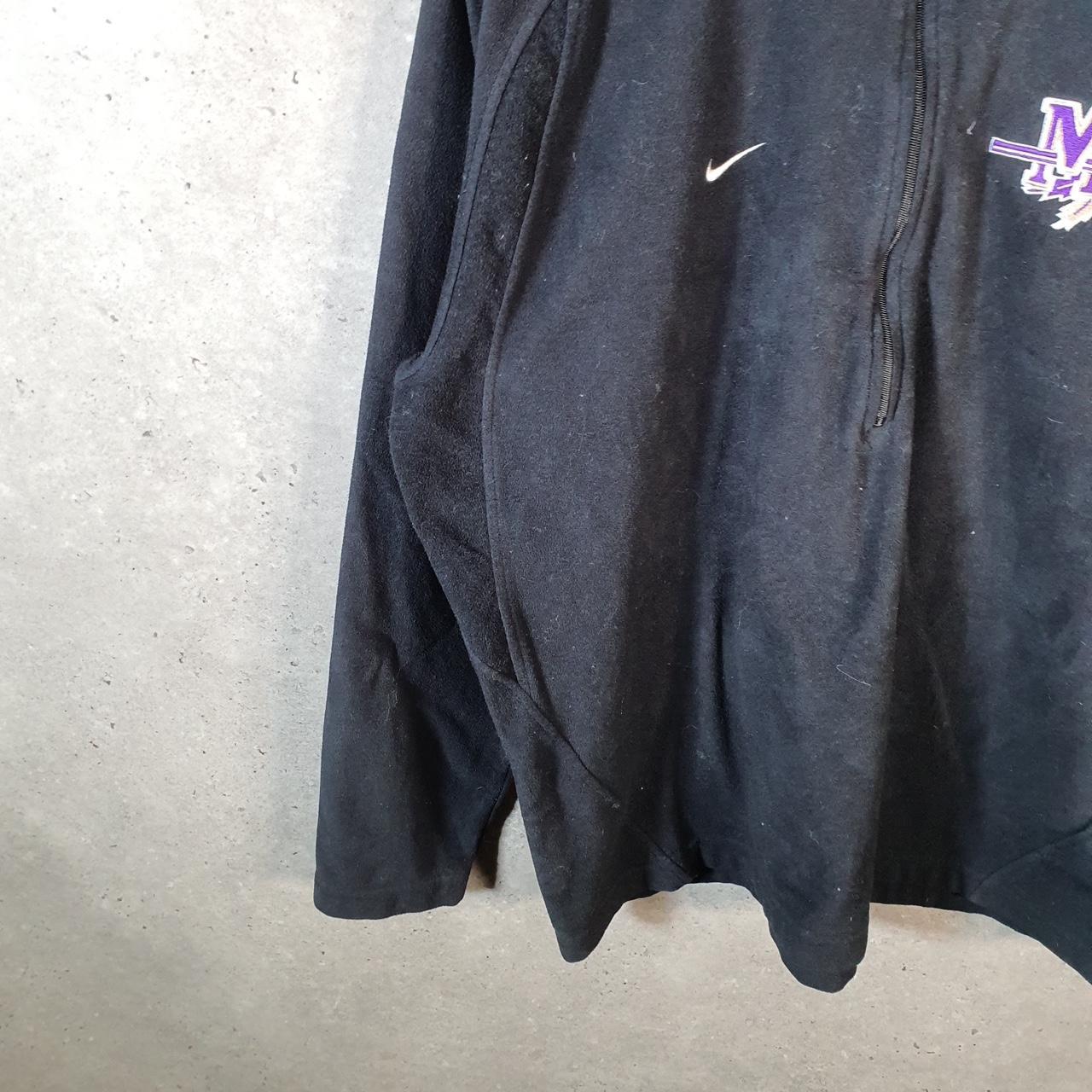 Vintage Nike Team Fleece 1/4 Zip Sweatshirt Men’s Large Black Swoosh Y2K Pullover Logo