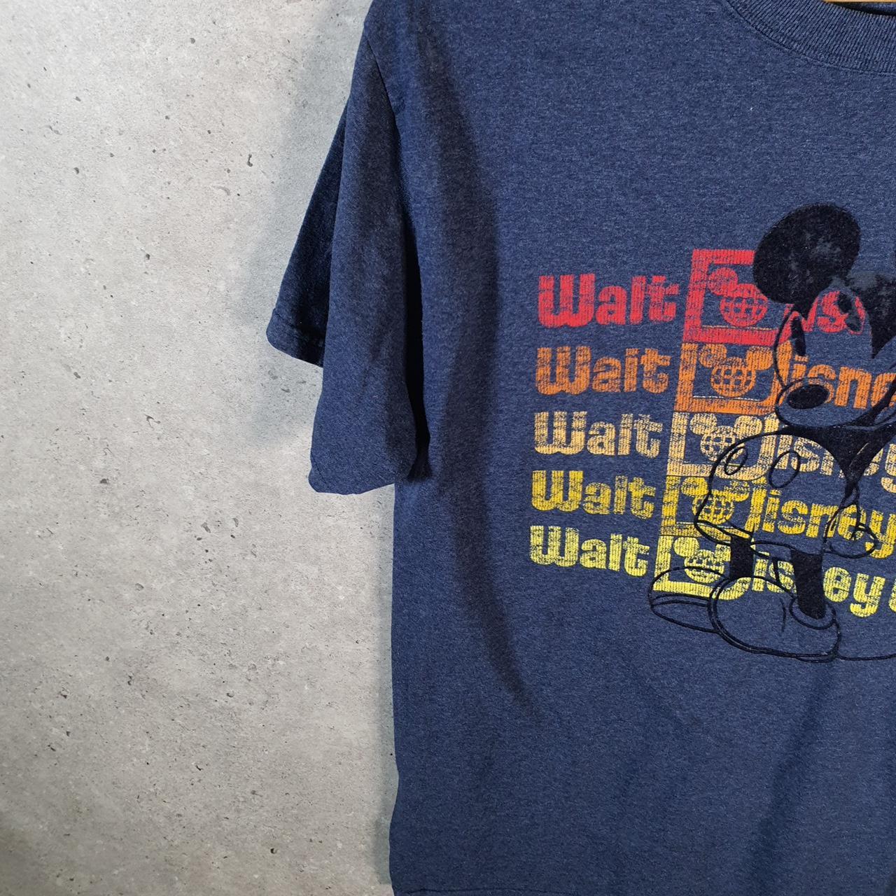 Vintage Disney Land Mickey Mouse T Shirt Men’s Medium Navy Blue Graphic Cartoon