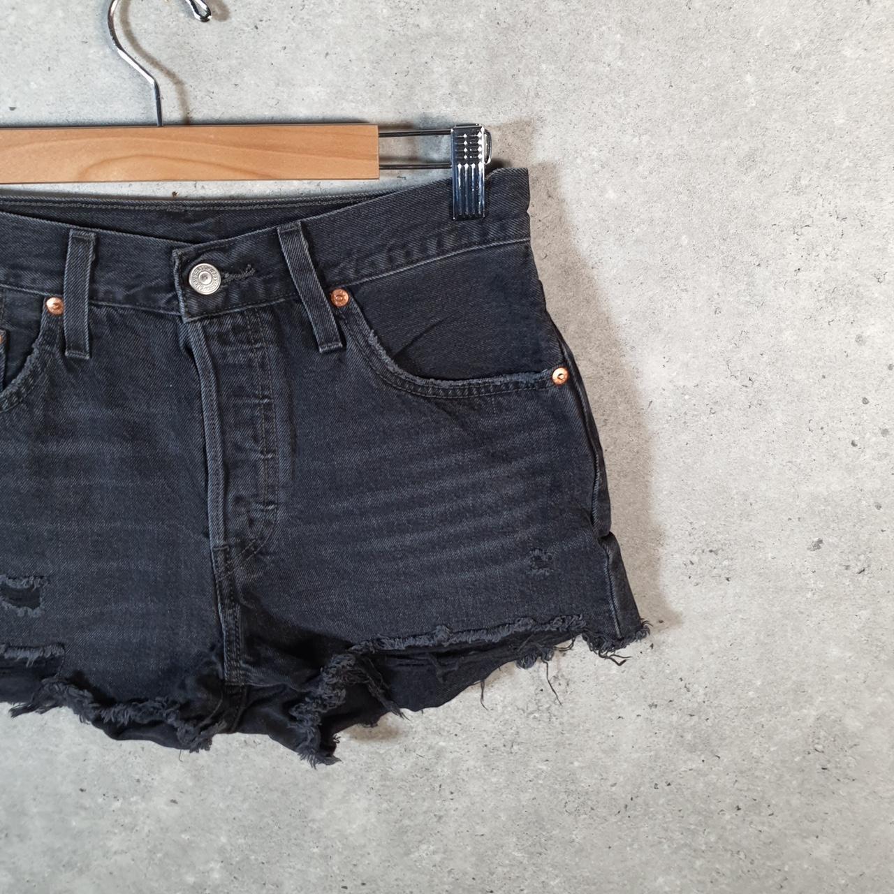 Vintage Levi’s 501 Cut Off Shorts Jorts Cargo Womens W28 Grey Relaxed Denim
