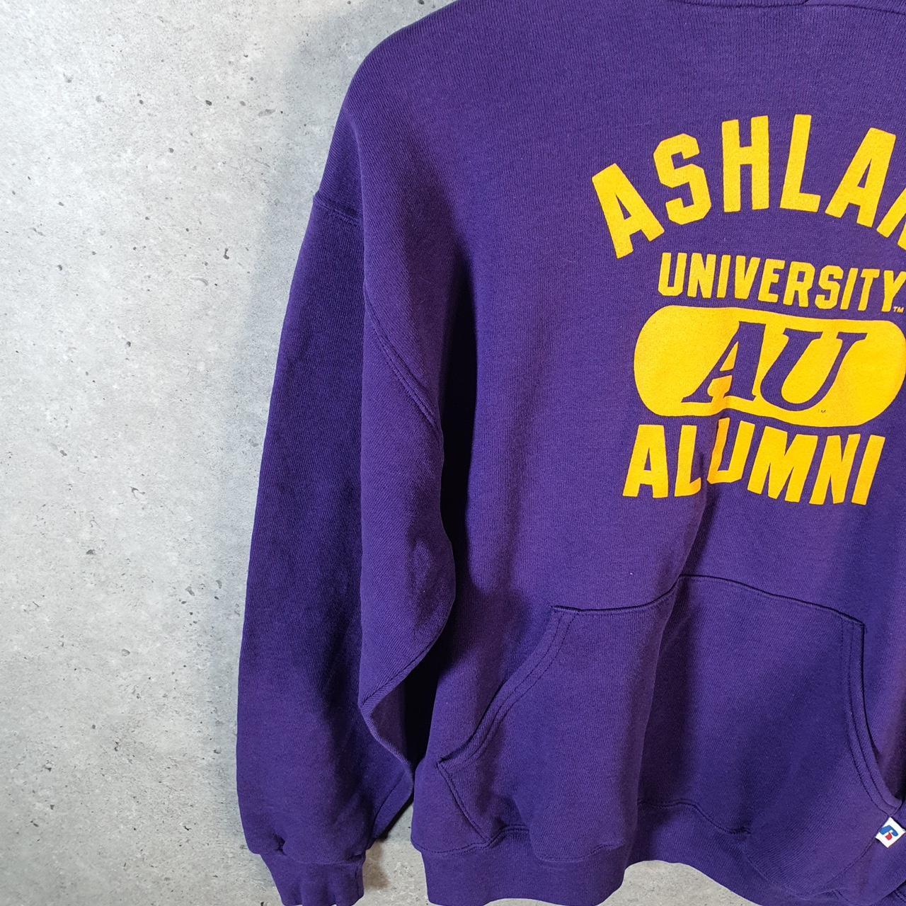 Vintage Russell Athletic Ashland Alumni Uni Hoodie Womens Medium Purple Pullover Baggy