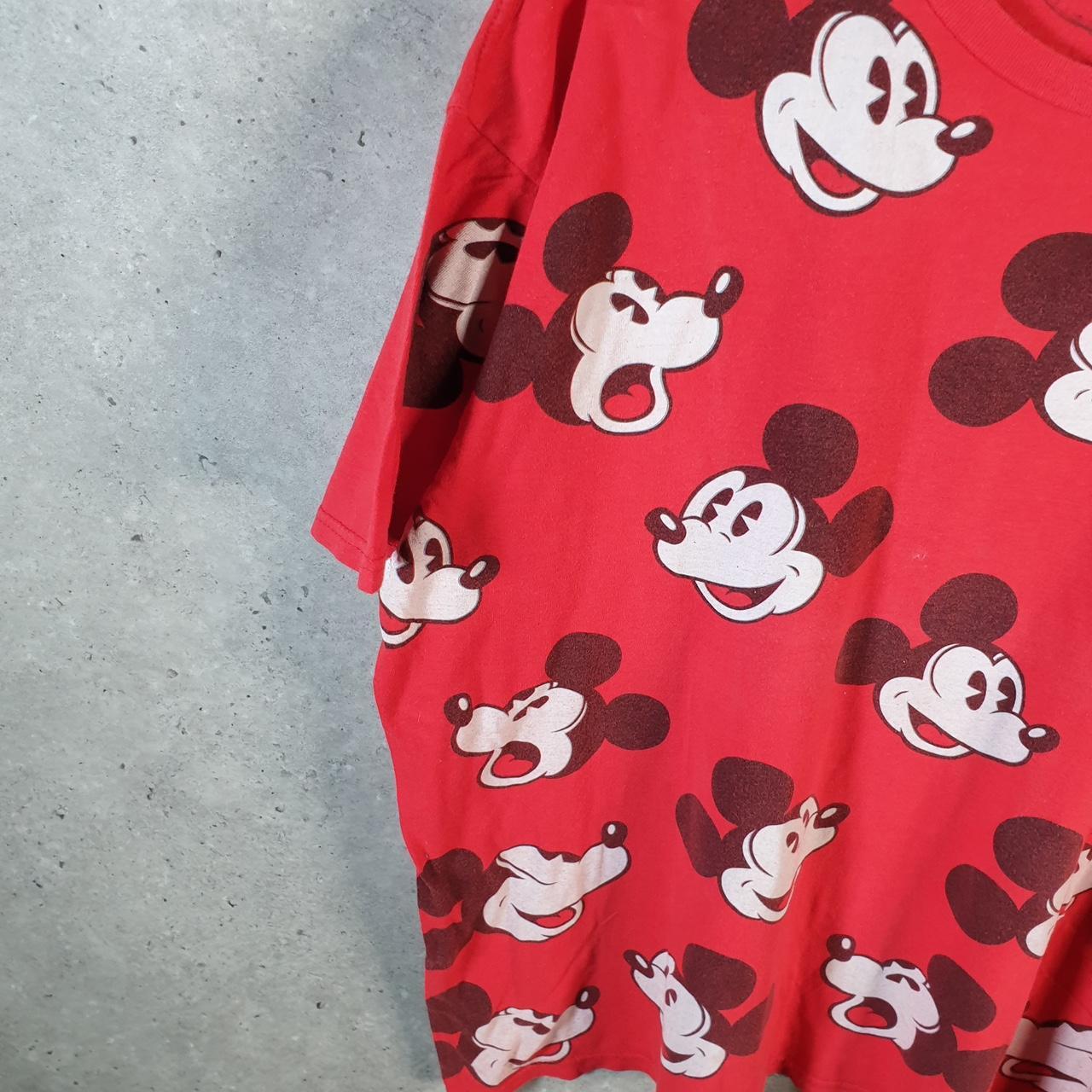 Vintage Disney Land Mickey Mouse T Shirt Men’s 2XL Red Graphic Cartoon