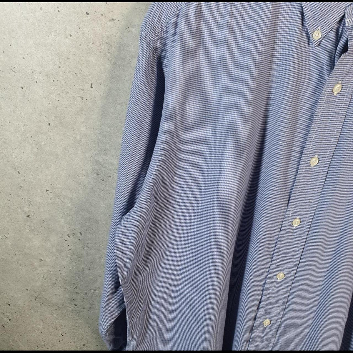 Vintage Ralph Lauren Button Down Shirt Men’s XL Blue Plaid Yarmouth Cotton Pony