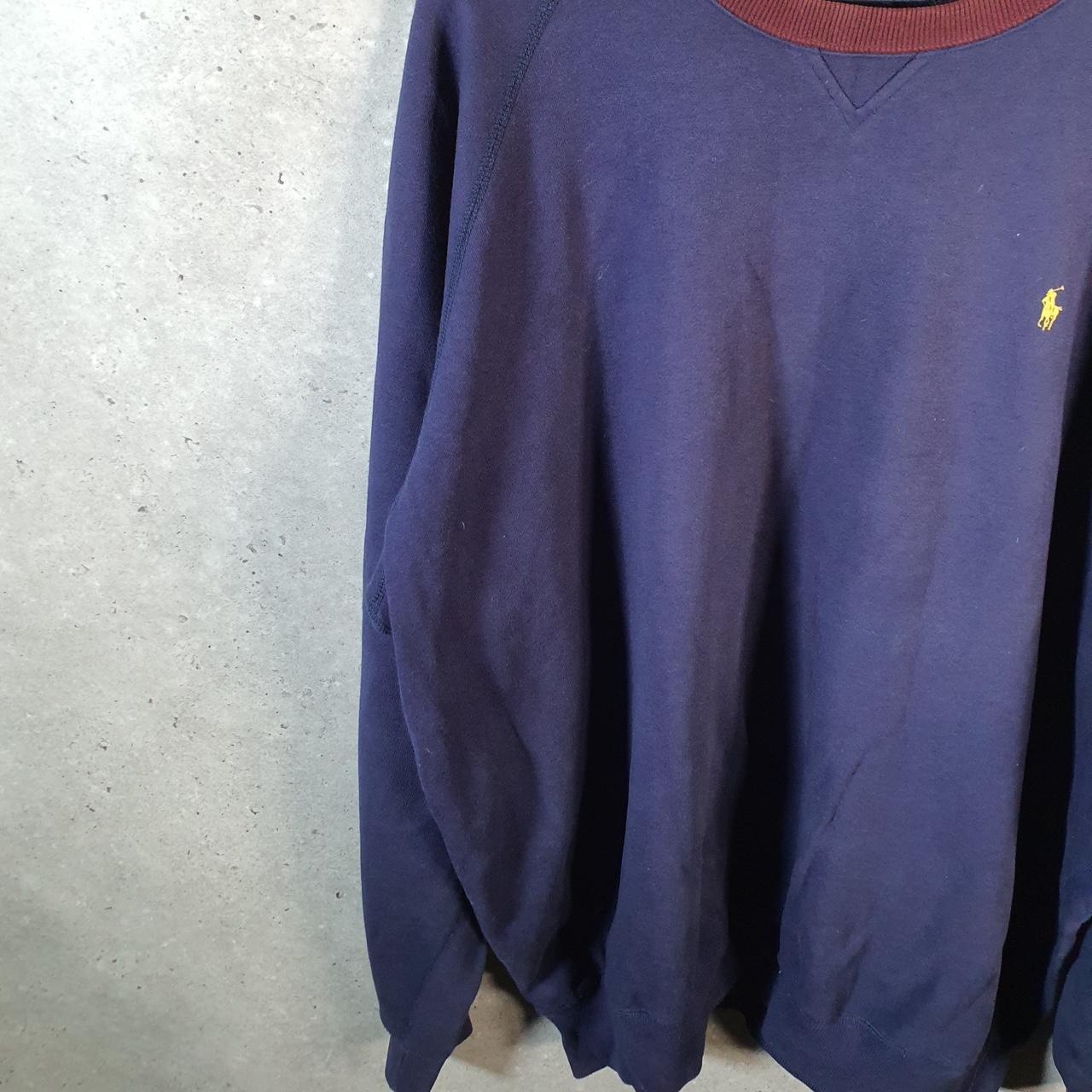 Vintage Ralph Lauren Polo Sweatshirt Men’s XL Navy Blue Cotton Pullover Pony