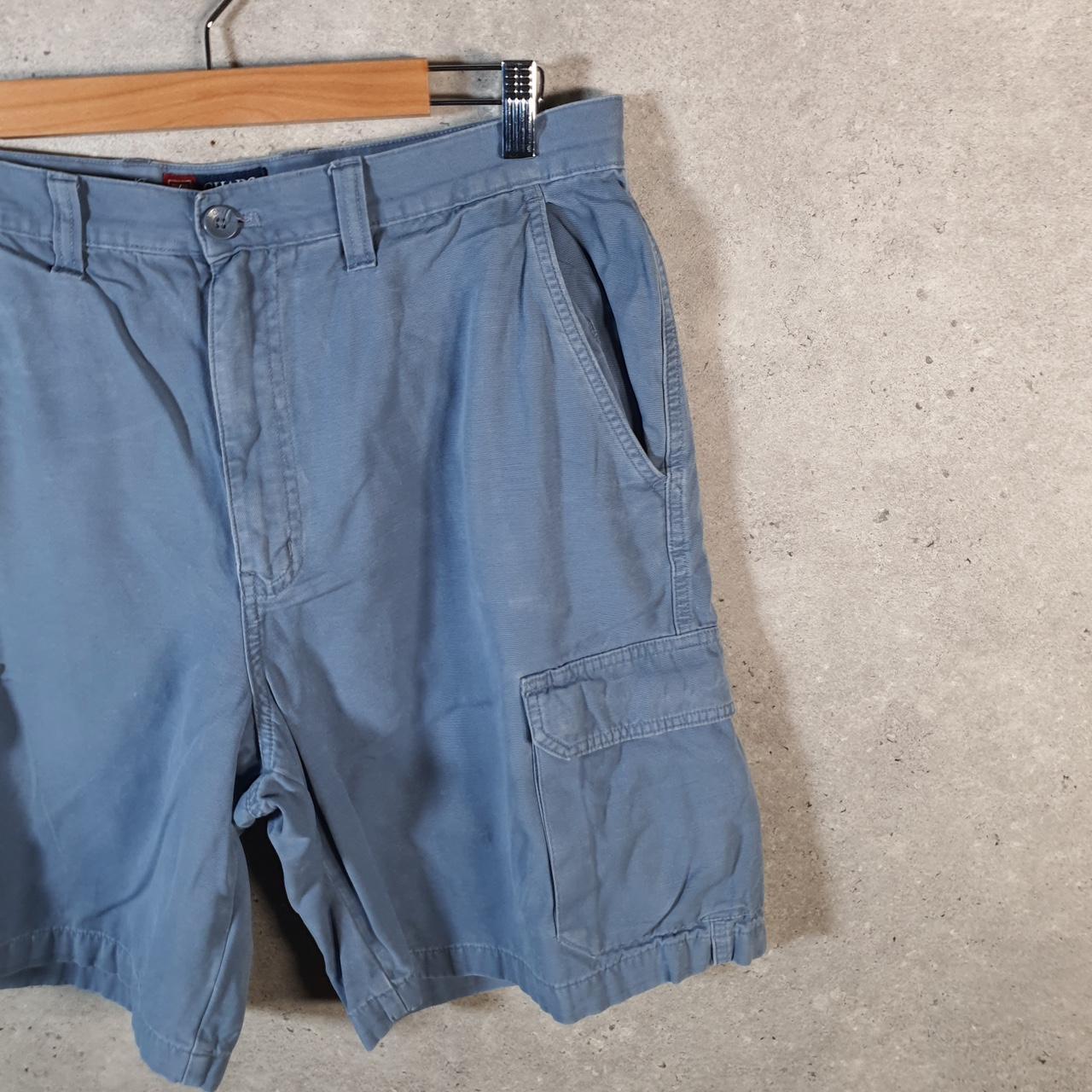 Vintage Chaps Ralph Lauren Chino Shorts Jorts Cargo Men’s W36 Blue Baggy Cotton