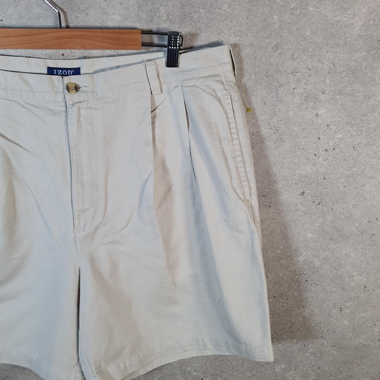 Vintage Izod Golf Chino Shorts Jorts Cargo Men’s W38 Beige Baggy Cotton