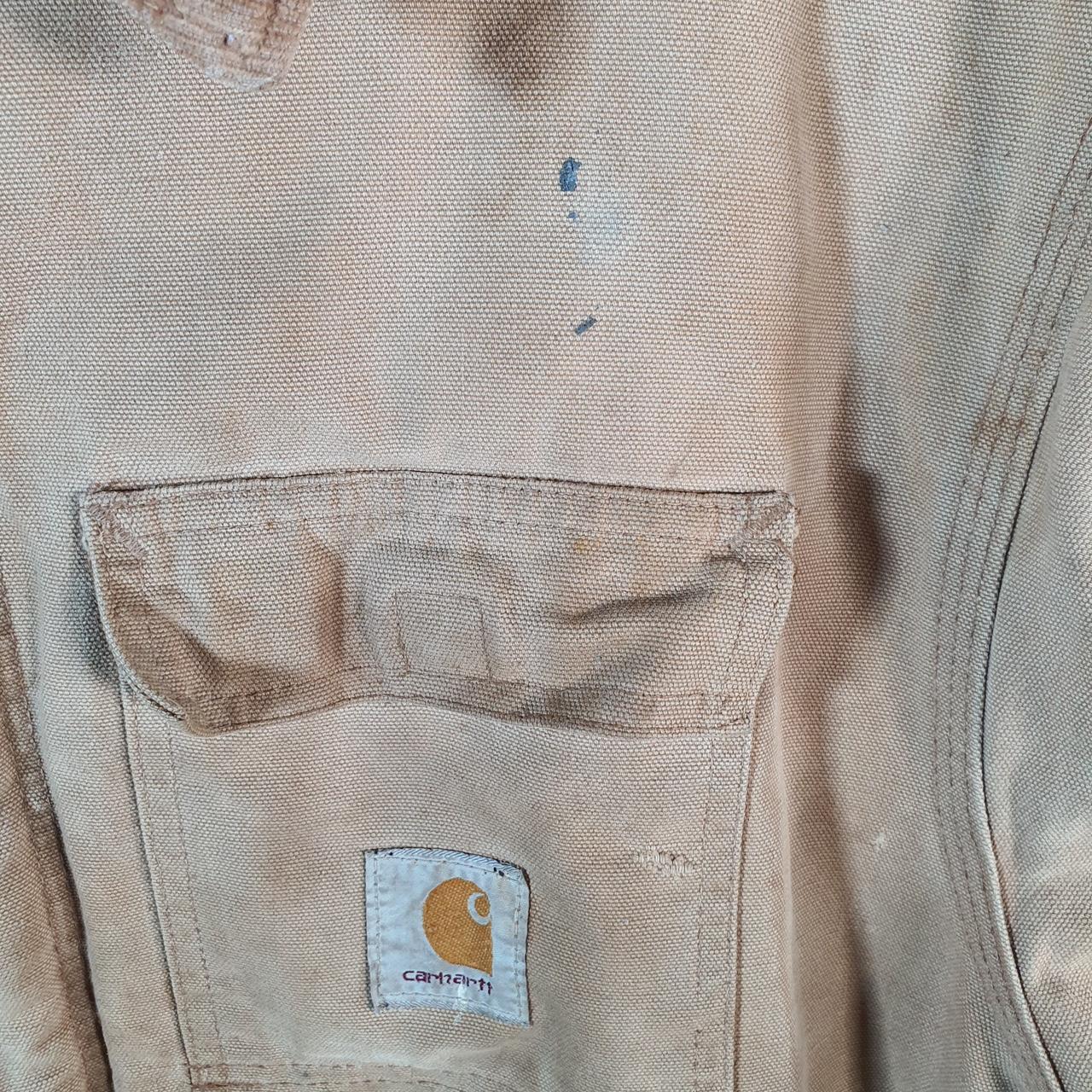 Vintage Carhartt Arctic Quilted Chore Work Jacket Men’s Large Brown Workwear Canvas USA Big Fish Vintage
